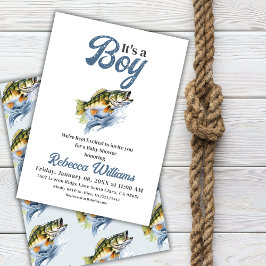 Vi är Reel Excited Little Fisherman Baby Shower Inbjudningar