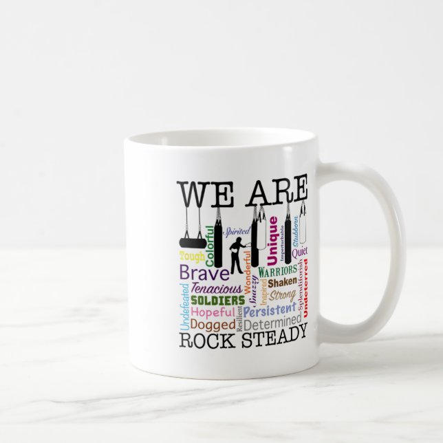 Vi är Rock Steady Kvinnors Boxning Ordkonst  Kaffemugg (Höger)