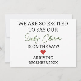 Vi är så glada över att säga vår charm-gravid meddelande