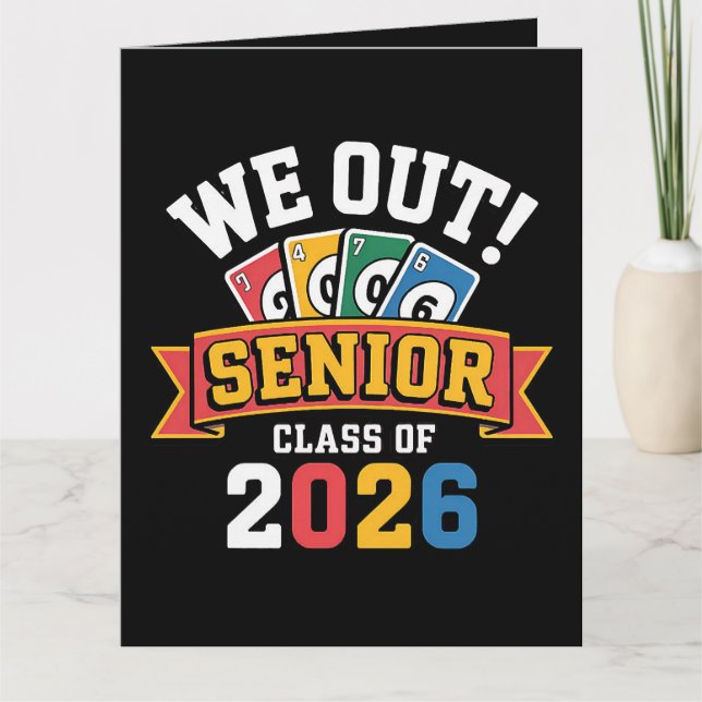 Vi är seniorklassen 2026 tack kort (Framsida)