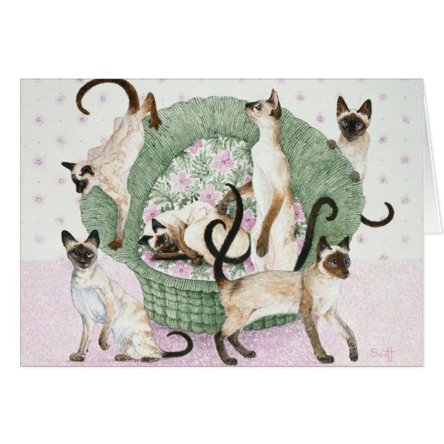 Vi är Siamese, om du behar Hälsningskort (Framsidan Horizontal)