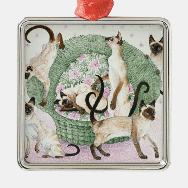 Vi är Siamese, om du behar Julgransprydnad Metall (Framsidan)