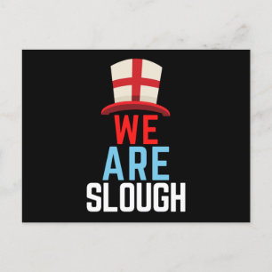 Vi är Slough England Flagga Sports Vykort
