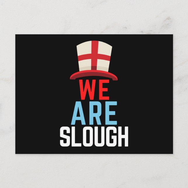 Vi är Slough England Flagga Sports Vykort (Framsida)