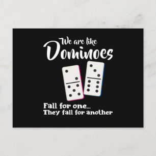 Vi är som Dominoes Tiles Puzzler Game Gift Vykort
