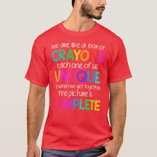 Vi är som en låda kritor tjej t shirt