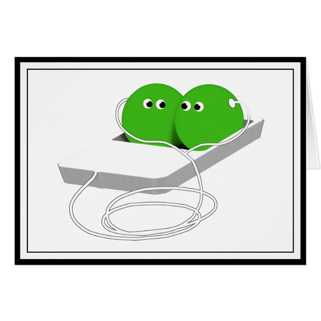 Vi är som två ärter i en Pod Hälsningskort (Framsidan Horizontal)