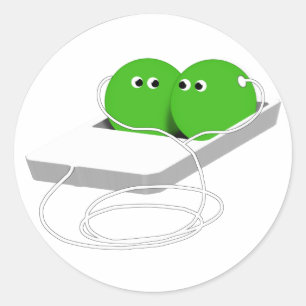 Vi är som två ärter i en Pod Runt Klistermärke