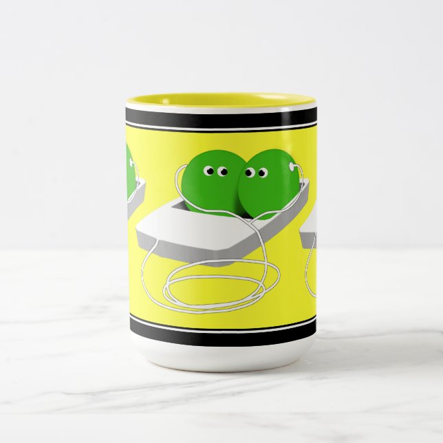 Vi är som två ärter i en Pod Två-Tonad Mugg (Center)