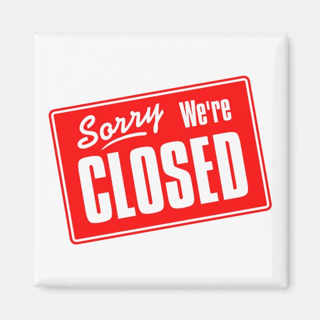 Vi är stängda magnet (Framsidan)