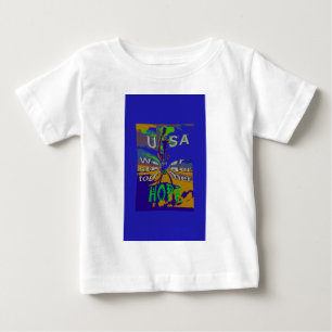 Vi är starkare tillsammans, lustigt USA Hope mönst T-shirt