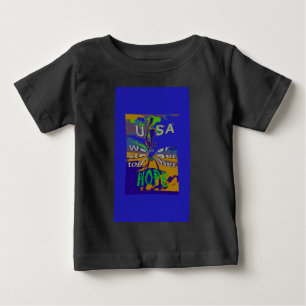 Vi är starkare tillsammans, lustigt USA Hope mönst Tee Shirt