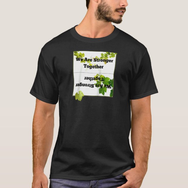 Vi är starkare tillsammans med Raglan T Shirt (Framsida)
