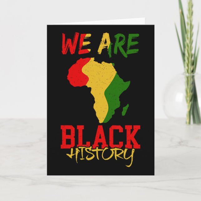 Vi är svarta historiemånaden Afrika Kart afrikansk Kort (Framsida)
