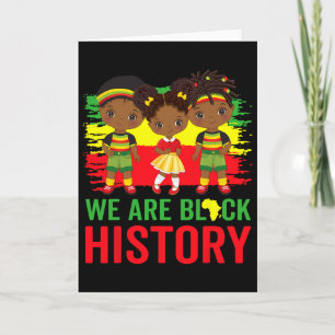 Vi är svarta historiemånadens Kente Afro Afrikansk Kort
