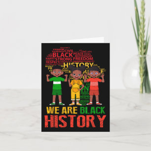 Vi är svarta historiens månad afrikanska amerikans kort