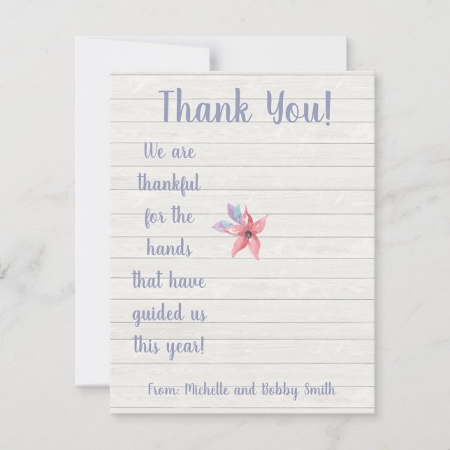 Vi är tacksamma för händer handsjuvelerarens gåva inbjudningar (Framsida)