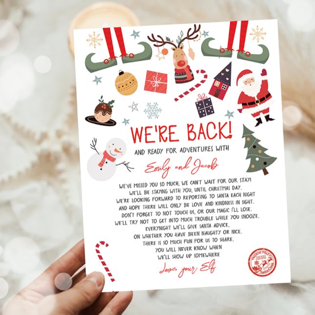 Vi är tillbaka Elf Arrival Brev Elves jul (Skapare uppladdad)