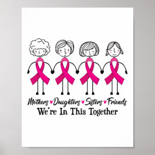 Vi är tillsammans familjefolder, bröstcancer poster