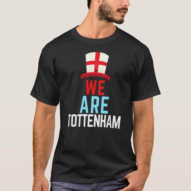 Vi är Tottenham Englands Flagga Sports T Shirt (Framsida)