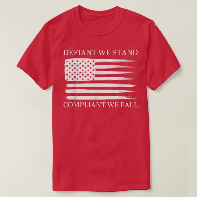 Vi är trogna att vi kommer att falla t shirt (Design framsida)