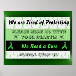 Vi är trötta på att protestera Lyme Disease Affisc Poster