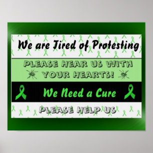 Vi är trötta på att protestera Lyme Disease Affisc Poster