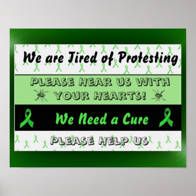 Vi är trötta på att protestera Lyme Disease Affisc Poster (Framsidan)
