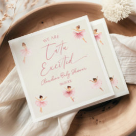 Vi är Tutu Excise Ballerina Rosa Baby Shower Pappersservett