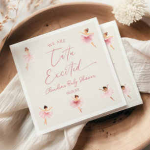 Vi är Tutu Excise Ballerina Rosa Baby Shower Pappersservett