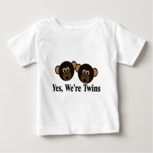 Vi är Twillingar 2 Boys-apor Tee Shirt