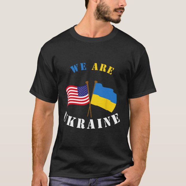 Vi Är Ukraina Tröja Stöd Ukraina Ukrainsk Rättighe (Framsida)