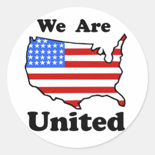 Vi är United Stickers Runt Klistermärke
