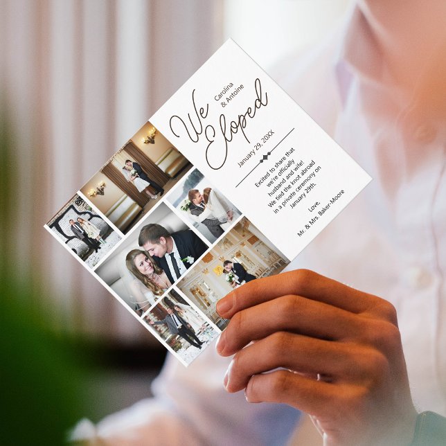 Vi är uppkörda, Elopement-vykort Vykort (Skapare uppladdad)