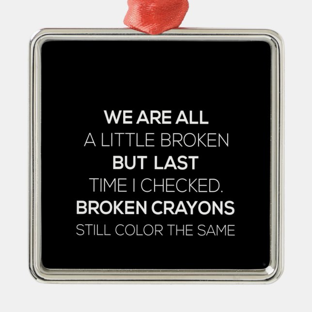 Vi är väggar lite brutna, men senast kontrollerade julgransprydnad metall (Framsidan)