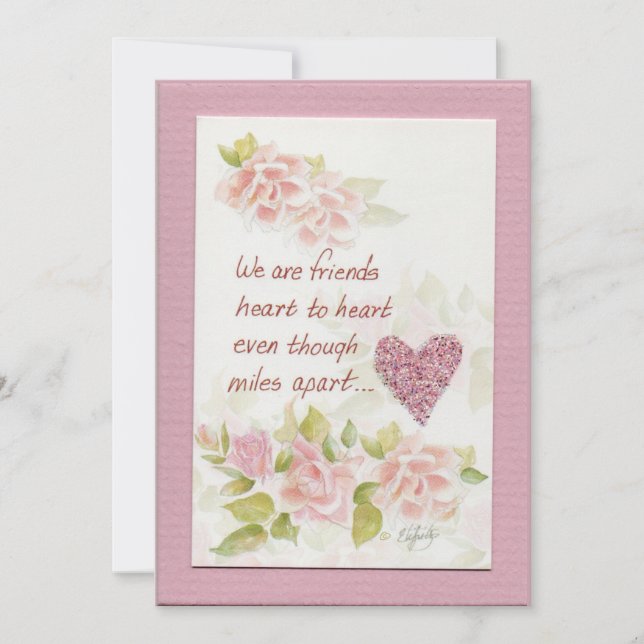 Vi är vänner som säger att ett platt anteckningsko anteckningskort (Framsida)