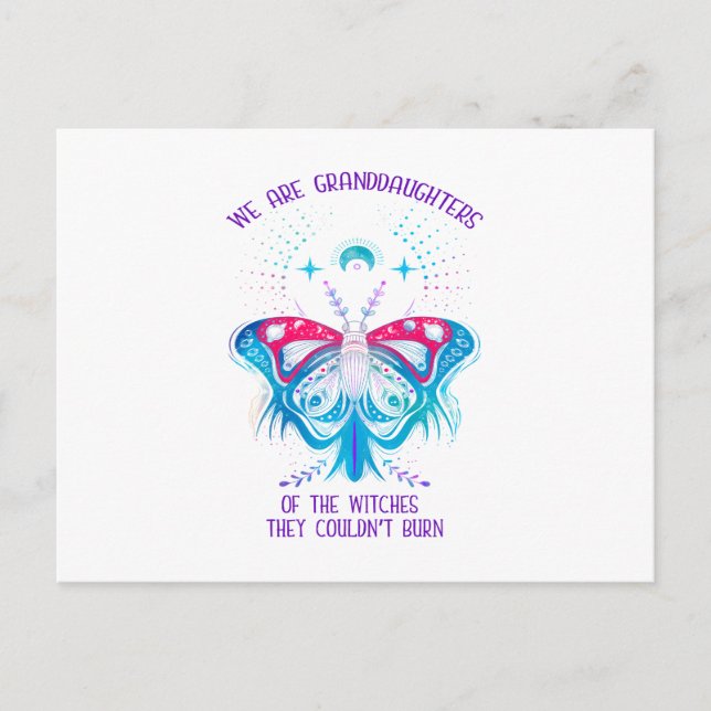 Vi är vittnenas morrdöttrar vykort (Framsida)