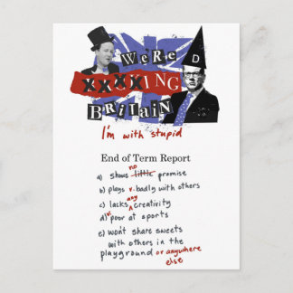 Vi är xxxxing Britain, jag är dum Vykort