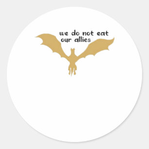 Vi äter inte våra allierade - Dragon Sticker Runt Klistermärke