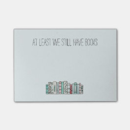 Vi åtminstone stillar har bokar post-it block