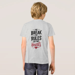 "Vi avbryter Regler, inte hör - fetstil - typograf T Shirt
