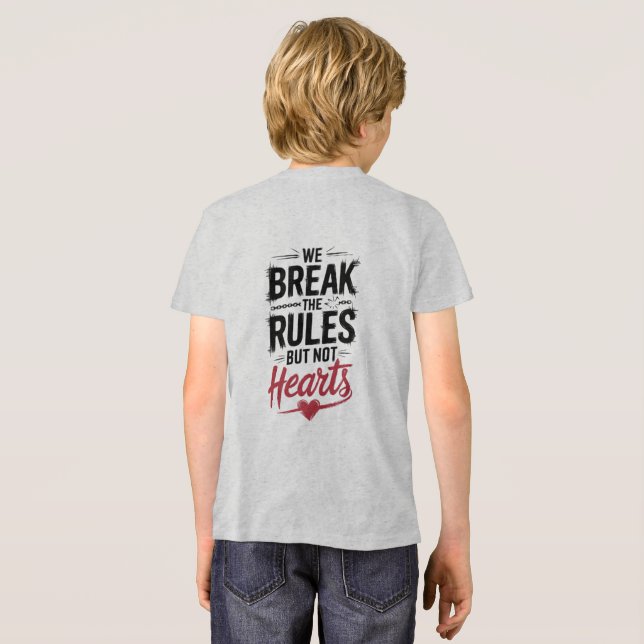 "Vi avbryter Regler, inte hör - fetstil - typograf T Shirt (Baksida Full)