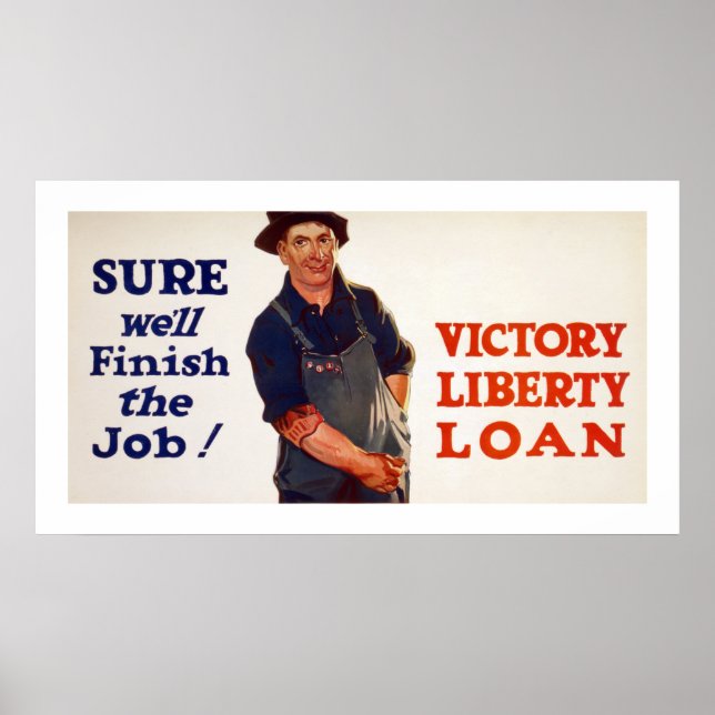 Vi Avslutar jobbet! (vit) Poster (Framsidan)