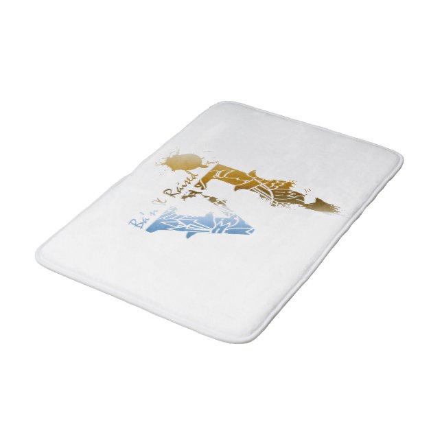 VI Ba'n och upphöjt Bath Mat Badrumsmatta (Vinklad)