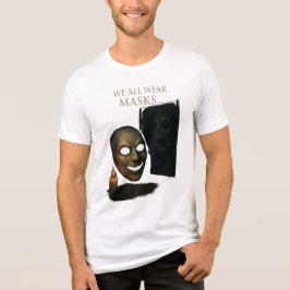 Vi Bär Alla Masker Spöklik Reflekterande Konst T Shirt