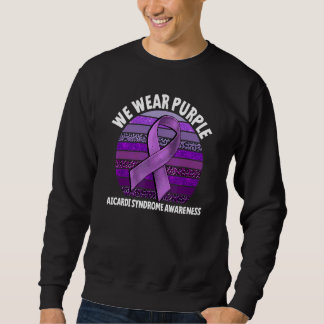 Vi bär lila för Aicardi syndrom-medvetenhet Purp Lång Ärmad Tröja
