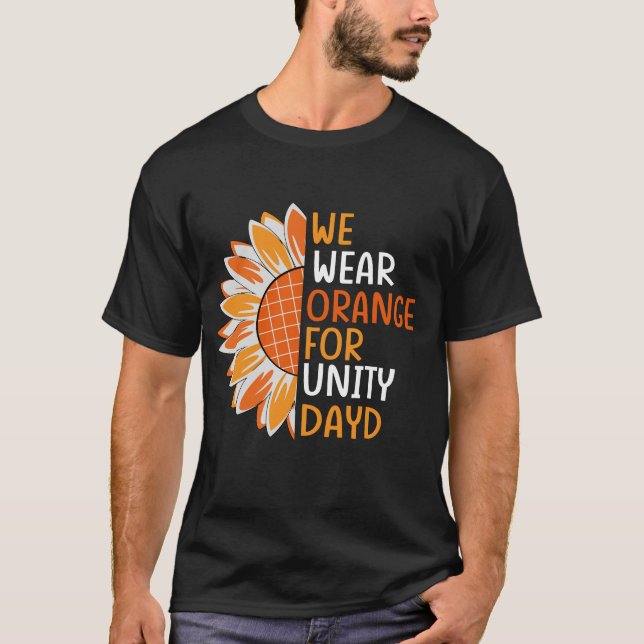VI BÄR ORANGE FÖR UNITY DAYD T-shirt (Framsida)