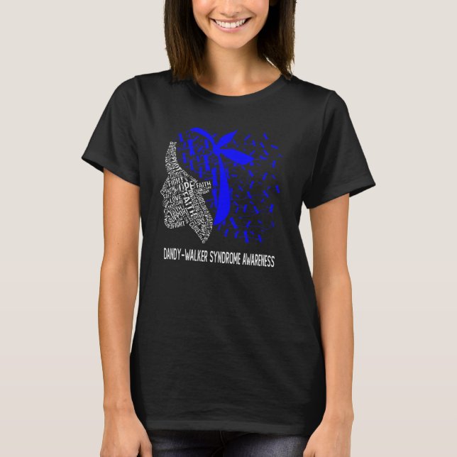 Vi Bära Blue for Dandy Walker Syndrome Awareness T Shirt (Framsida)