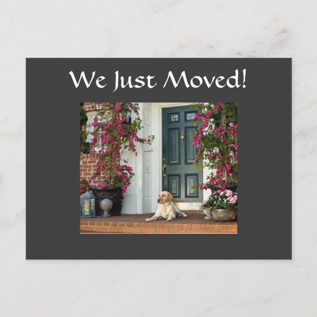 VI BARA FLYTTAT HOUSEWARMING INBJUDAN VYKORT (Framsida)