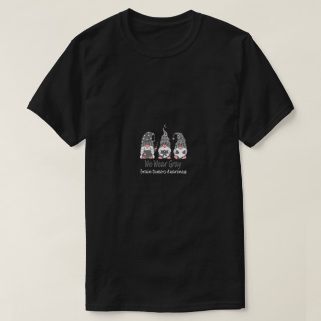 Vi Bära Grått för hjärntumörmedvetenhet T Shirt (Design framsida)